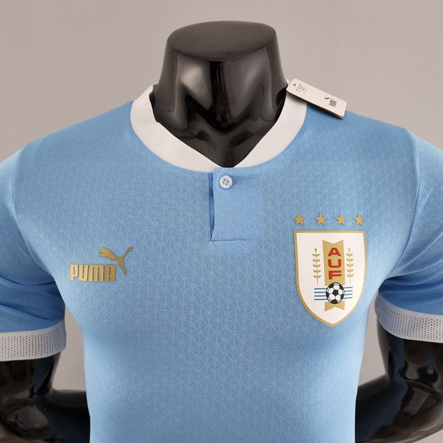 Camisa Seleção do Uruguai I 22/23 - Jogador Puma Masculina - Azul celeste