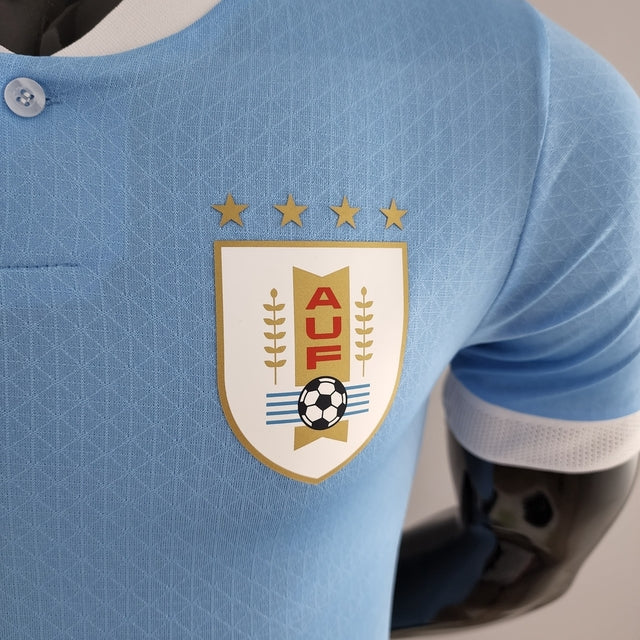 Camisa Seleção do Uruguai I 22/23 - Jogador Puma Masculina - Azul celeste