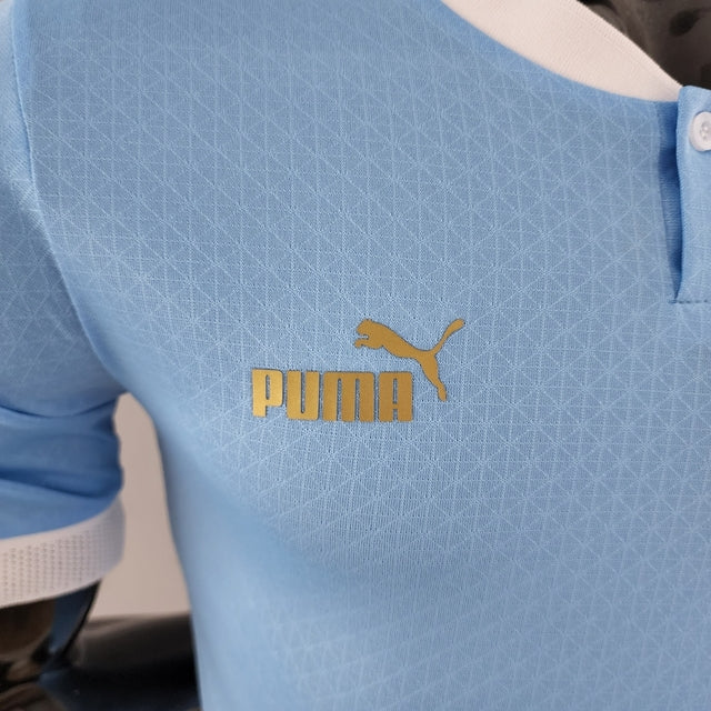 Camisa Seleção do Uruguai I 22/23 - Jogador Puma Masculina - Azul celeste