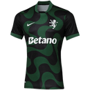 Camisa Sporting CP Away II 2025/2026 Nike Preta e Verde Torcedor Masculina