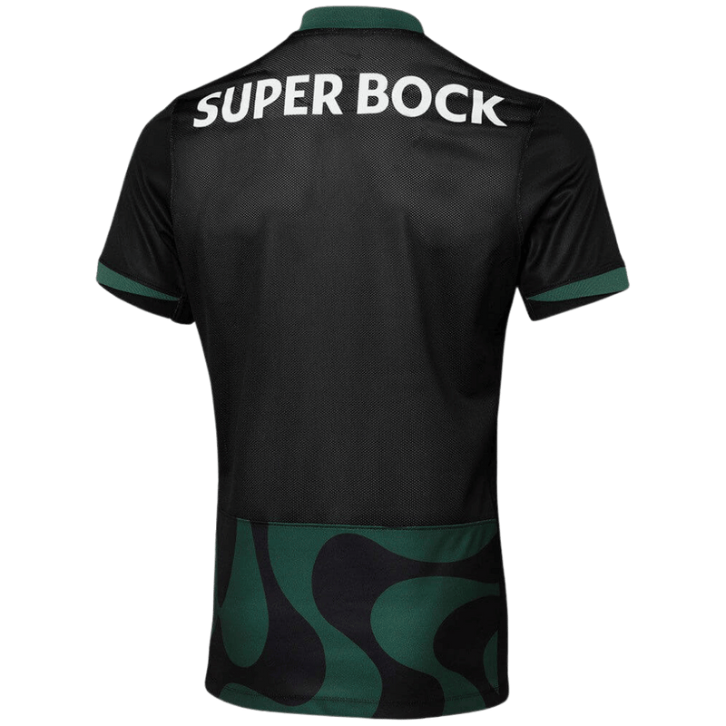 Camisa Sporting CP Away II 2025/2026 Nike Preta e Verde Torcedor Masculina