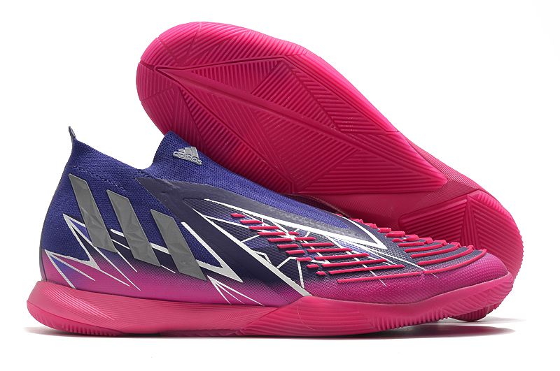Chuteira Adidas Predator Edge.1 IC Futsal - Azul e Rosa