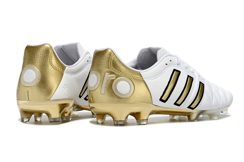 Chuteira Adidas Campo Adipure 11 Pro FG Toni Kross - Branco e Dourado