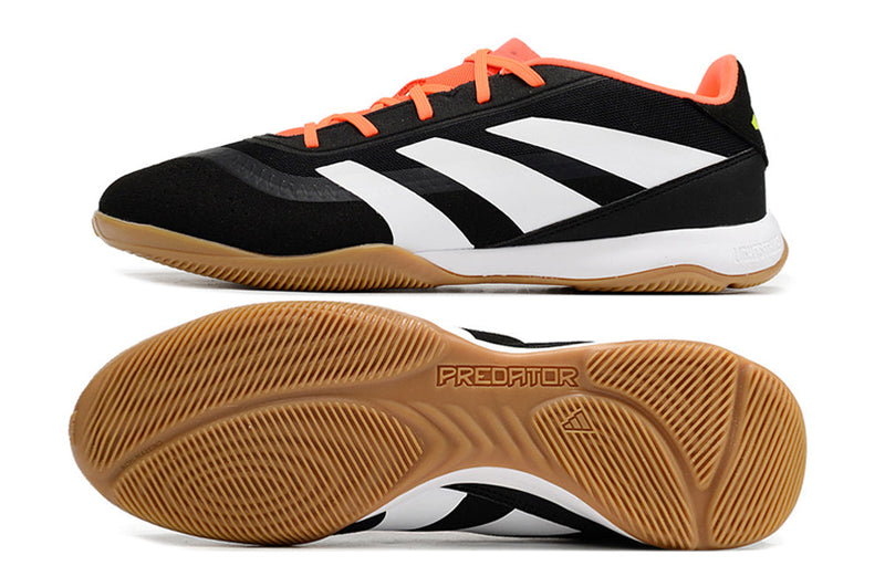 Chuteira Adidas Predator 24 Elite IC Futsal - Preto, Branco e Laranja