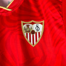 Kit Infantil Sevilla II Castore 23/24 - Vermelho com ondulações cinza e dourado