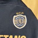 Kit Infantil Sporting Lisboa III Cr7 23/24 - Preto com detalhes em dourado