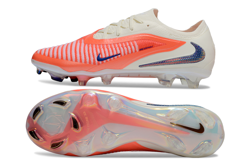 Chuteira Campo Nike Phantom 6 Elite FG - Branco/Laranja