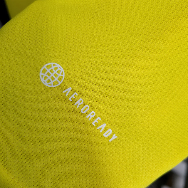 Camisa Seleção Escócia Goleiro 23/24 - Torcedor Adidas Masculina - Amarela com detalhes em azul