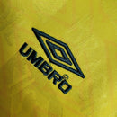 Camisa Seleção Brasileira I Retrô 91/93 Umbro Torcedor Masculina - Amarelo com detalhes em verde