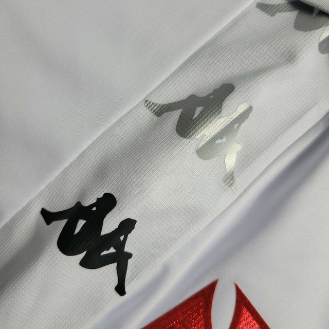 Kit Infantil Vasco da Gama I 22/23 Kappa Torcedor Masculino - Branca com detalhes em preto e vermelho