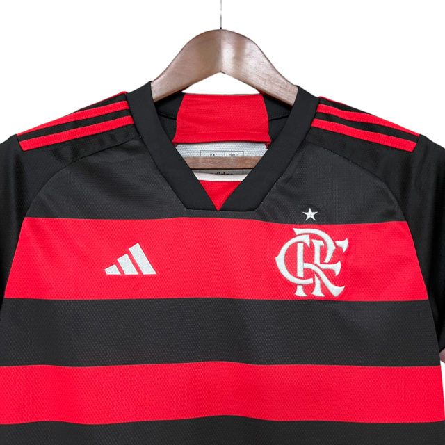 Camisa Flamengo I 24/25 -  Adidas Feminina - Vermelha e preta