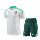 Kit Treino adulto - Camisa e Shorts - Seleção Portugal Nike 24/25 - Branco e verde