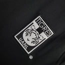 Camisa Tigres do México24/25 polo - Torcedor Adidas Masculina - Preta com listras em laranja