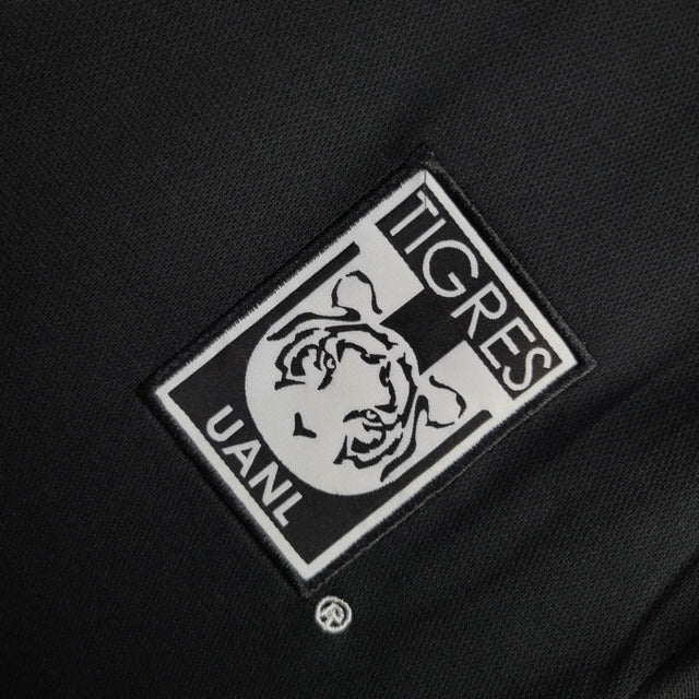 Camisa Tigres do México24/25 polo - Torcedor Adidas Masculina - Preta com listras em laranja