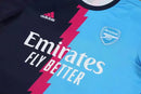 Kit Treino adulto - Camisa e Shorts - Arsenal Adidas 23/24 - Azul com detalhes em rosa e branco