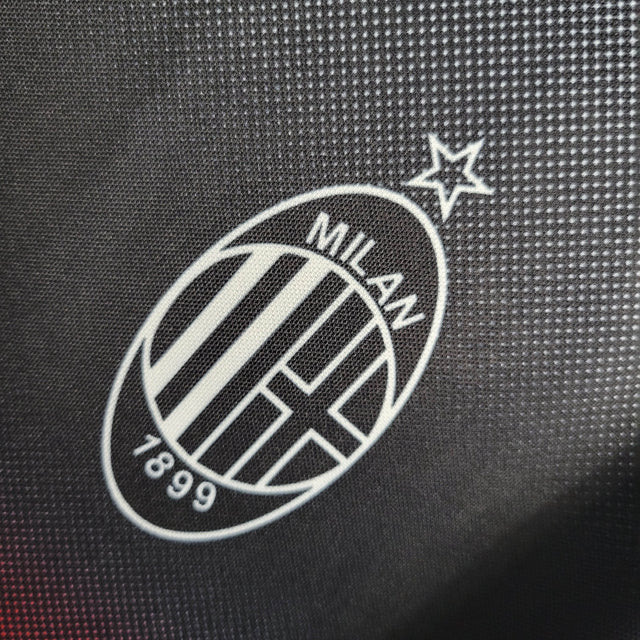 Camisa Retrô AC Milan Treino 1995/1996 - Masculina Lotto - Vermelha e preta