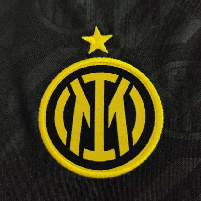 Camisa Retrô Inter de Milão II 1919/1920 - Masculina Nike - Preta com detalhes em cinza e amarelo