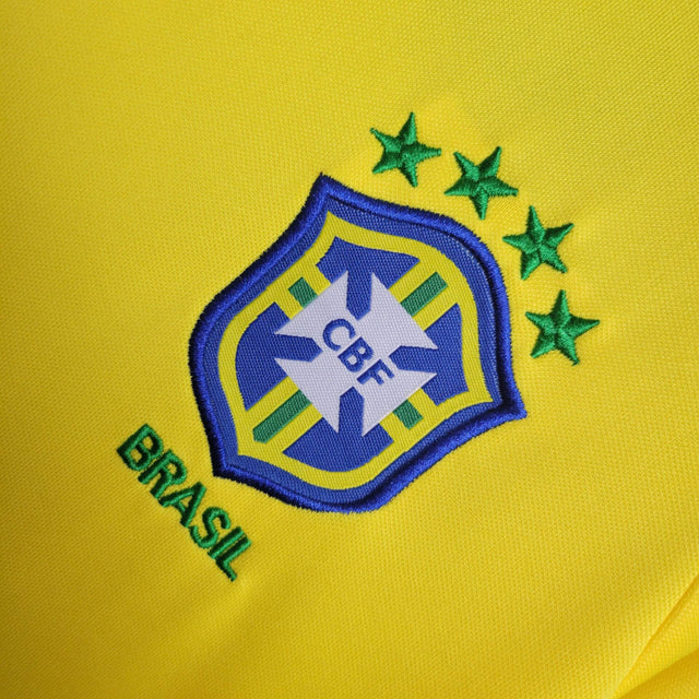 Kit Infantil Retrô Brasil I 1998 - Nike - Amarelo com detalhes em verde