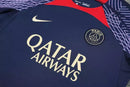 Kit Treino adulto - Camisa e Shorts - Paris Saint-Germain Nike 23/24 - Azul com detalhes em vermelho