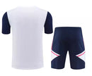 Kit Treino adulto - Camisa e Shorts - Arsenal Adidas 23/24 - Branco e azul com detalhes em branco e rosa