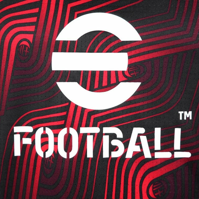 Camisa Milan Pré-Jogo 24/25 - Torcedor Puma Masculina - Preta com detalhes em vermelho