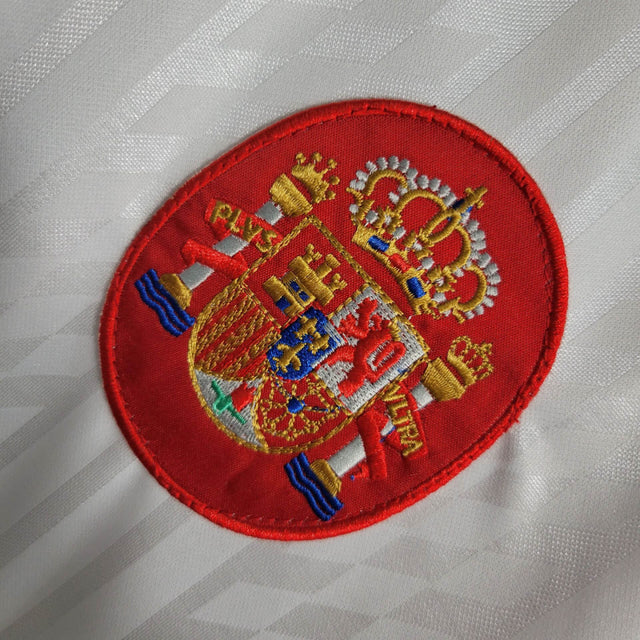 Camisa Retrô Seleção da Espanha II 1994 - Adidas Masculina - Branca