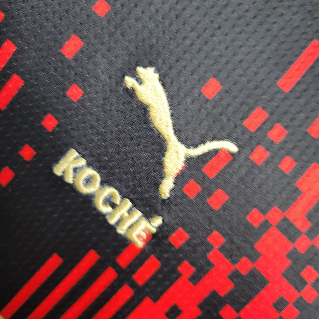 Kit Infantil AC Milan Edição especial 23/24 - Puma - Preto com detalhes em vermelho e dourado