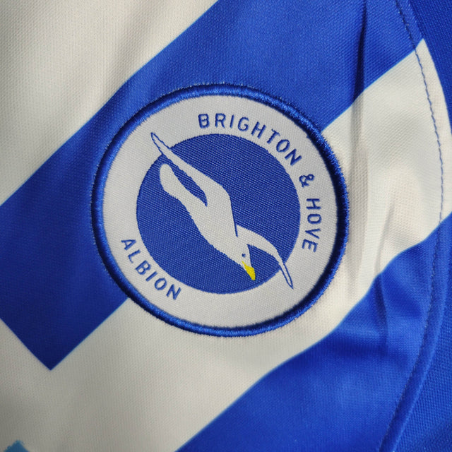 Kit Infantil Brighton I 23/24 - Nike - Branco e Azul