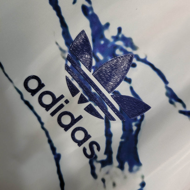 Jaqueta Corta-Vento Seleção da Itália 23/24 - Masculina Adidas - Branca e azul