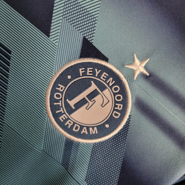 Kit Infantil Feyenoord Rotterdam II 23/24 - Castore - Azul com detalhes em branco