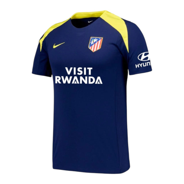 Camisa Atlético de Madrid Treino 25/26 - Torcedor Nike Masculina - Azul e amarela
