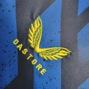 Kit Infantil Newcastle United III 23/24 - Castore - Azul com detalhes em amarelo