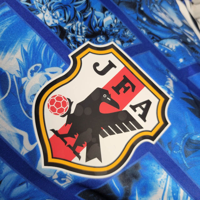 Camisa Japão Edição especial Anime 24/25 - Jogador Adidas Masculina - Azul com desenhos do Dragon Ball