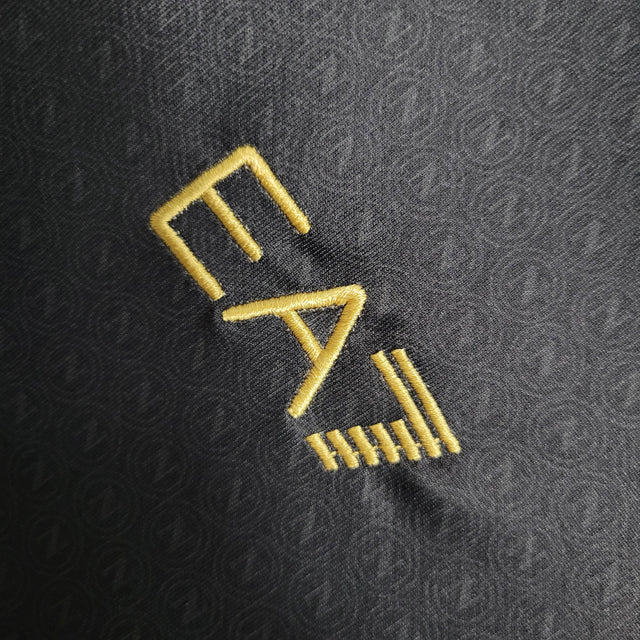 Kit Infantil Napoli II 23/24 - EA7 - Preto com detalhes em verde