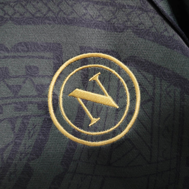 Kit Infantil Napoli II 23/24 - EA7 - Preto com detalhes em verde