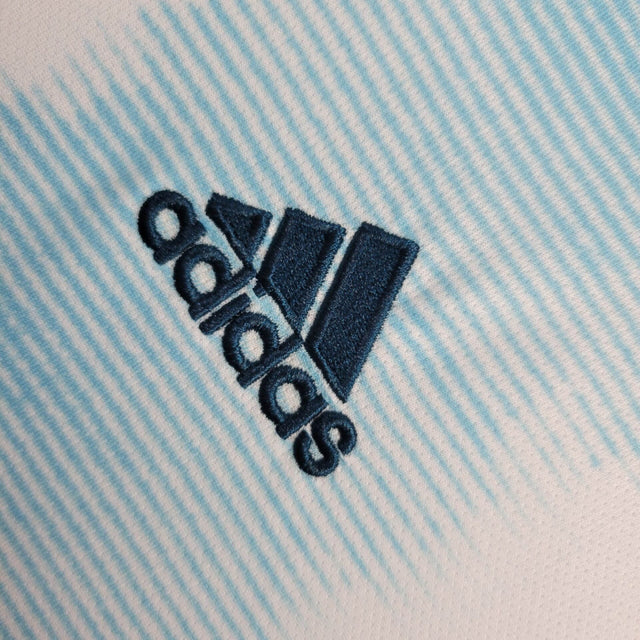 Camisa Retrô Seleção da Argentina I 2019 - Adidas Masculina - Branca com detalhes em azul