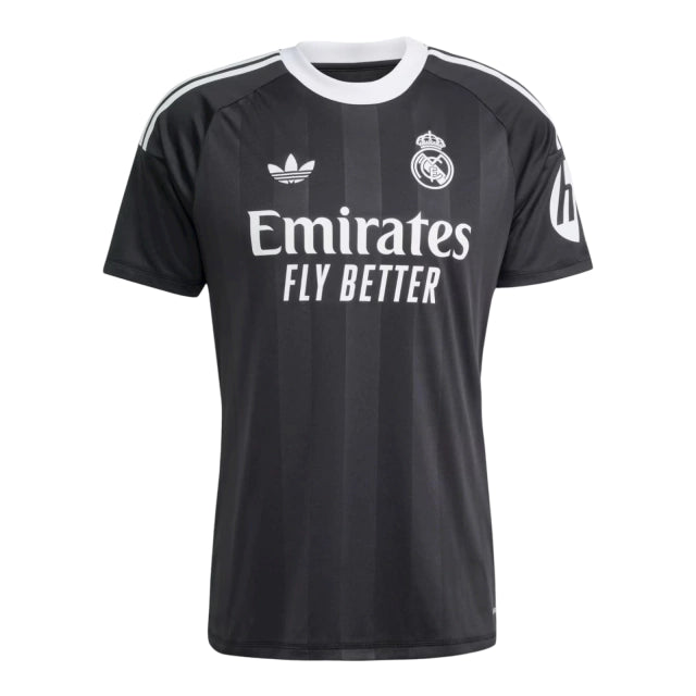 Camisa Real Madrid Goleiro IV 25/26 - Torcedor Adidas Masculina - Preta