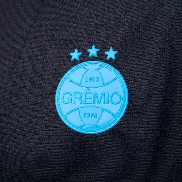 Jaqueta Corta-Vento Grêmio 25/26 - Masculina Umbro - Cinza com detalhes em azul