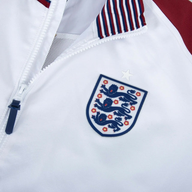 Jaqueta Corta-Vento Seleção Inglaterra I 24/25 - Masculina Nike - Branca com detalhes em azul e vermelho