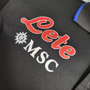 Camisa Napoli Treino 23/24 polo - Jogador EA7 Masculina - Preta