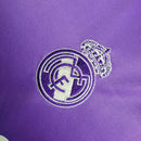 Kit Infantil Real Madrid Retrô 19/12 - Adidas - Roxo com detalhes em branco