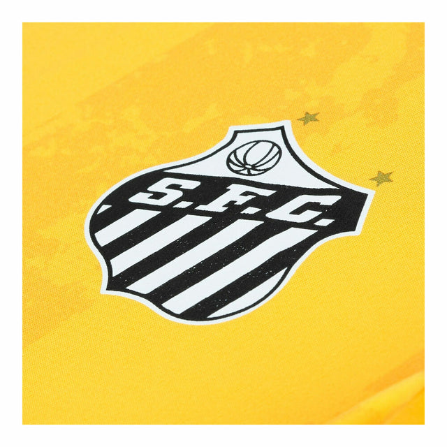Camisa Retrô Santos Brasil Copa 2022 - Masculina - Amarela com detalhes em verde