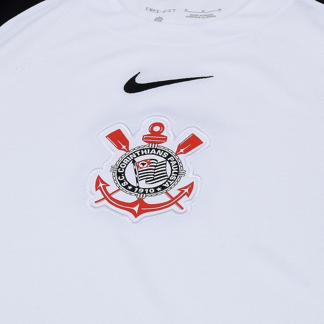 Camisa Corinthians I 25/26 - Torcedor Nike Masculina - Preta e branca