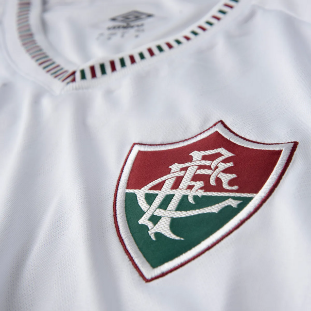 Camisa Fluminense II 25/26 -  Umbro Feminina - Branca com detalhes em verde e vermelho