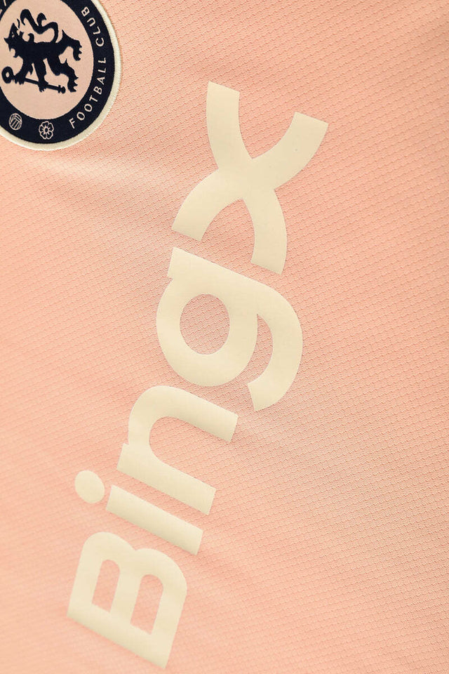 Kit Treino adulto - Camisa e Shorts - Chelsea Nike 25/26 - Salmão com detalhes em azul