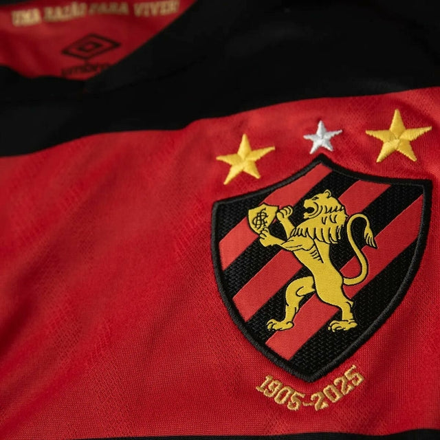 Camisa Sport Recife I 25/26 - Torcedor Umbro Masculina - Vermelha e preta