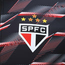 Jaqueta Corta-Vento São Paulo 24/25 - Masculina New Balance - Preta com detalhes em vermelho
