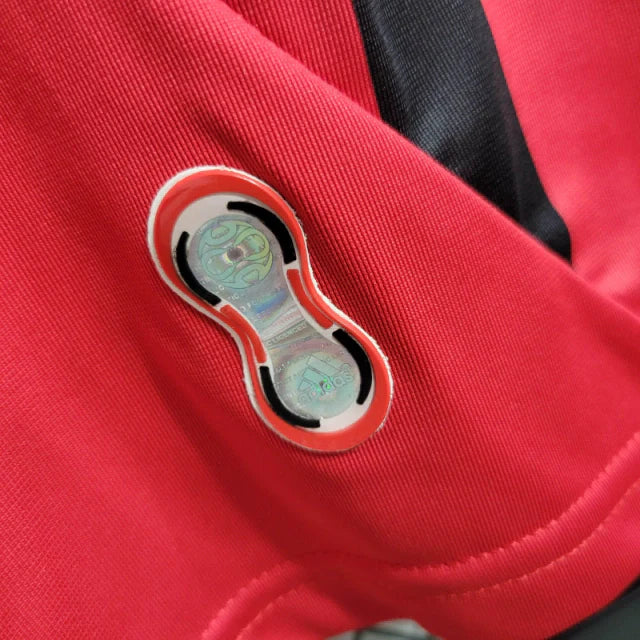 Camisa Retrô AC Milan I 2007/2008 manga longa - Masculina Adidas - Vermelha e preta