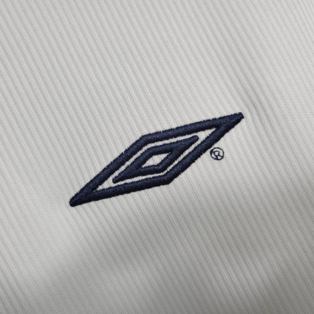 Camisa Retrô Manchester United II 1999/2000 manga longa - Umbro Masculina - Branca com detalhes em azul