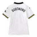 Camisa Borussia Dortmund III 24/25 -  Puma Feminina - Branca com detalhes em preto e amarelo